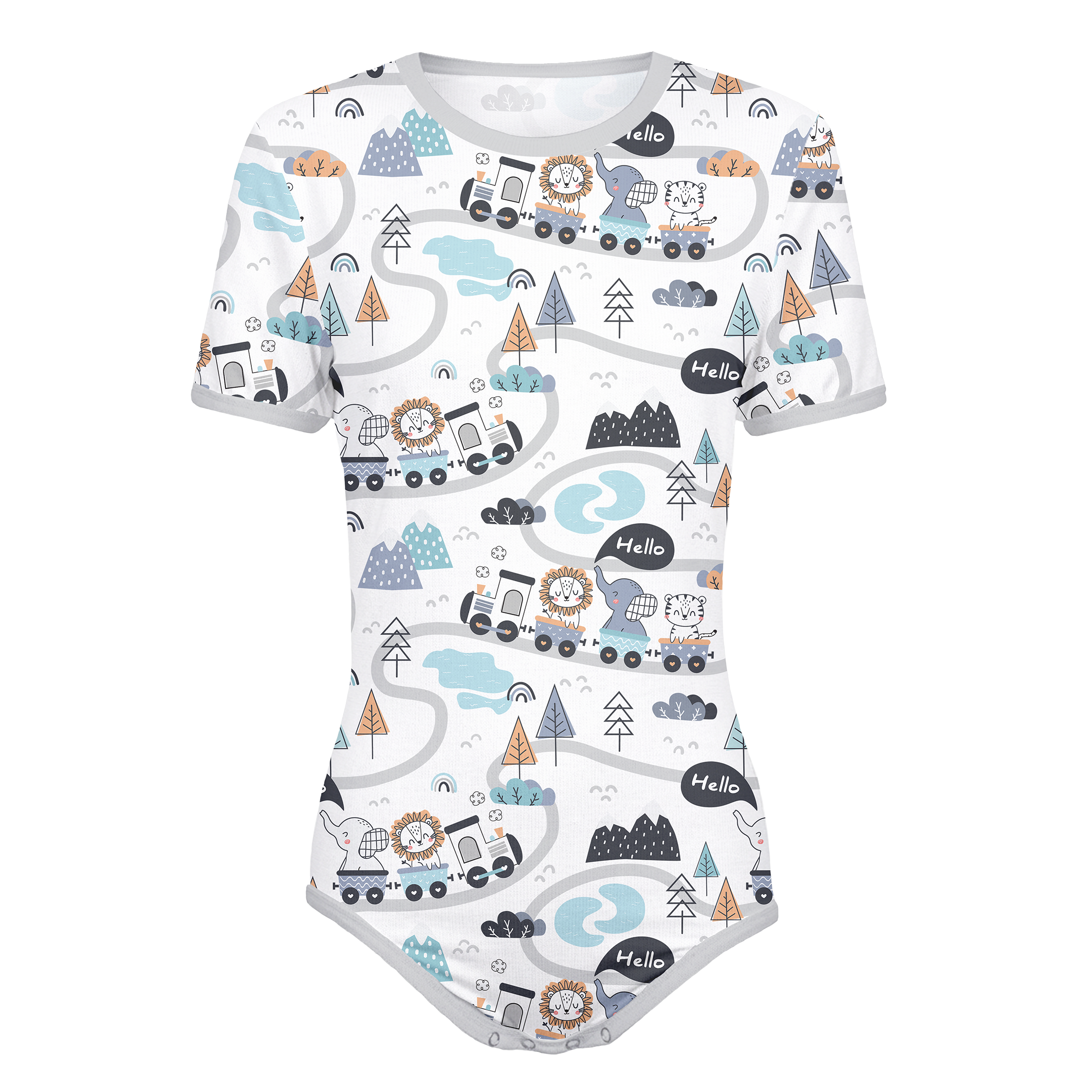 Animal Train Onesie