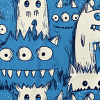 Blue Monsters Onesie