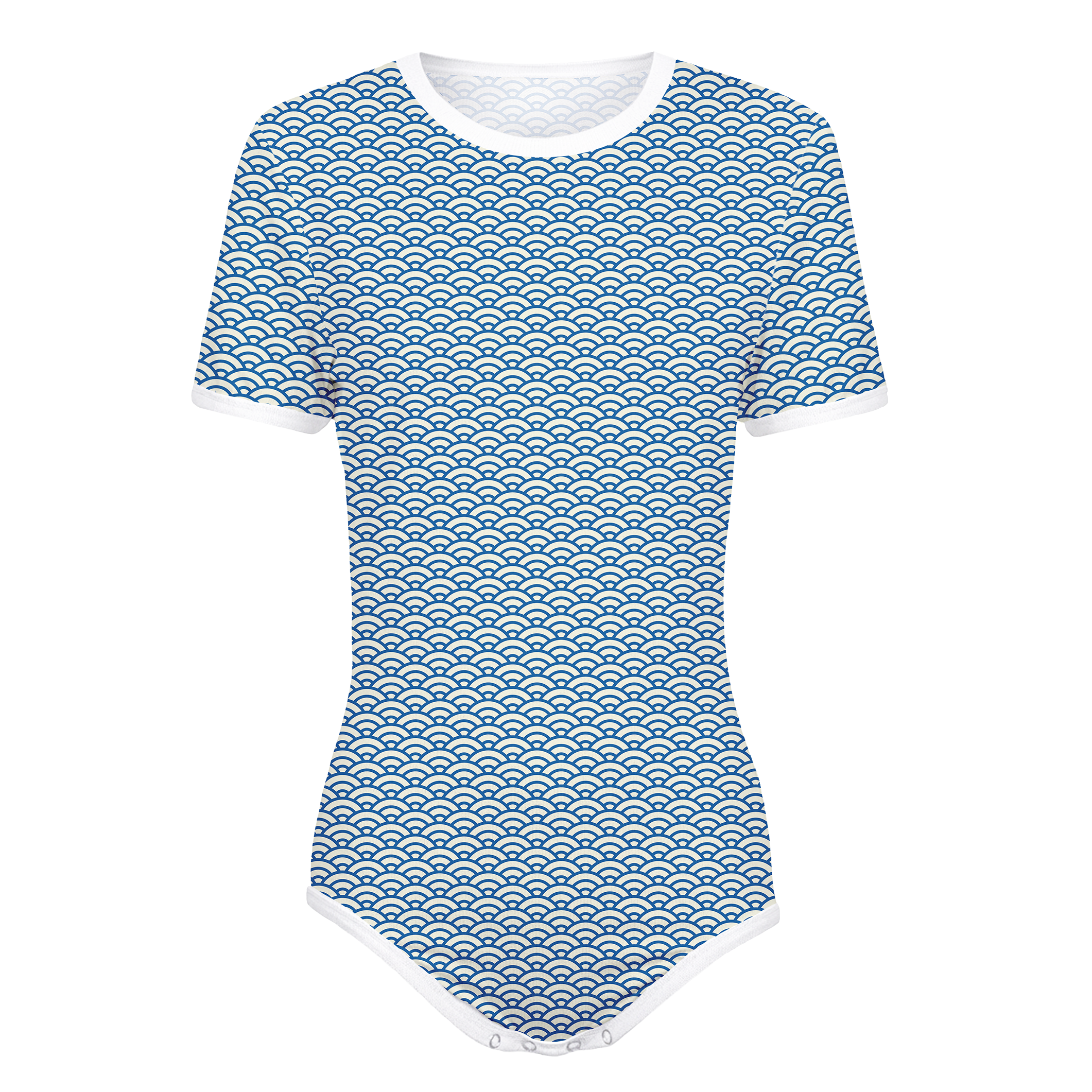Classic Waves Pattern Onesie