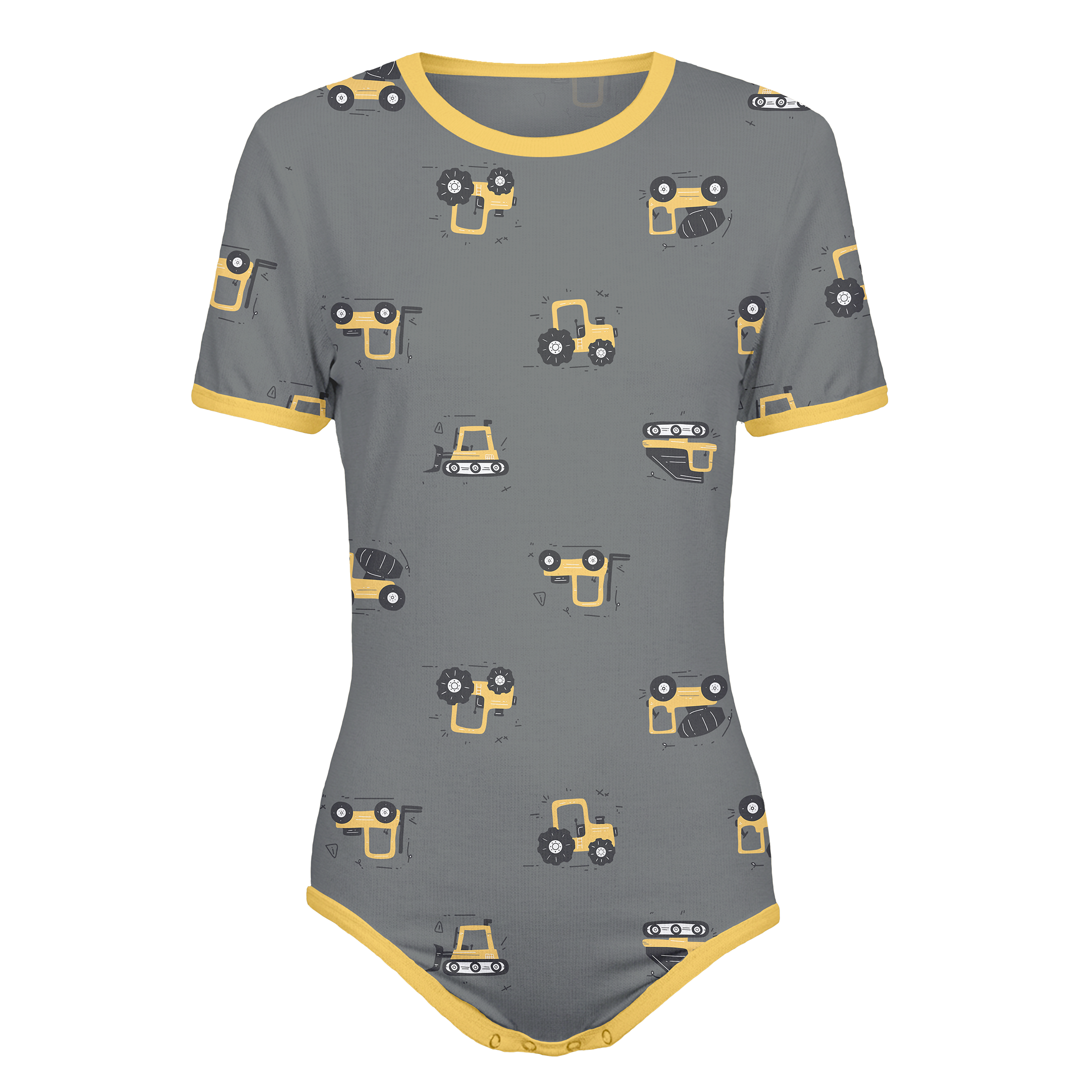 Construction Trucks Pattern Onesie