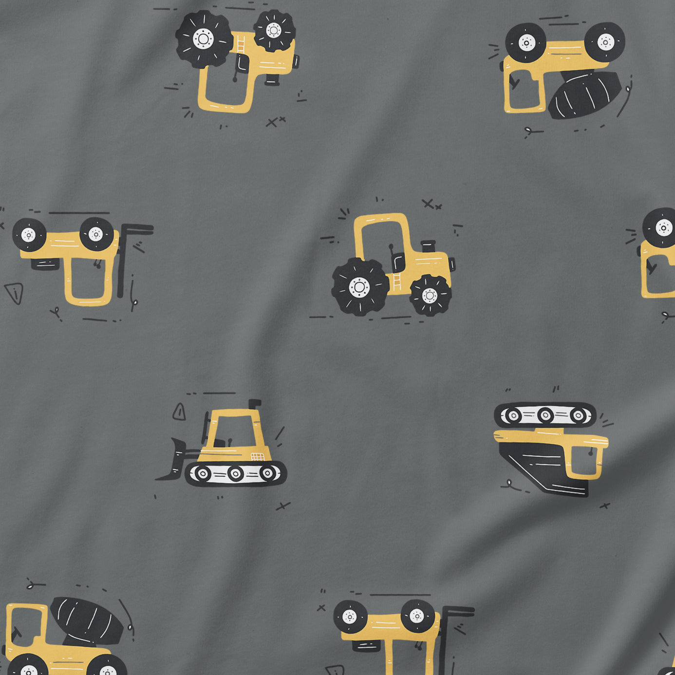 Construction Trucks Pattern Onesie
