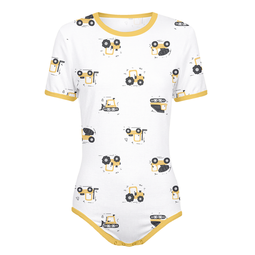 Construction Trucks Pattern Onesie