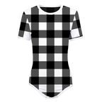 Single Color Plaid Onesie