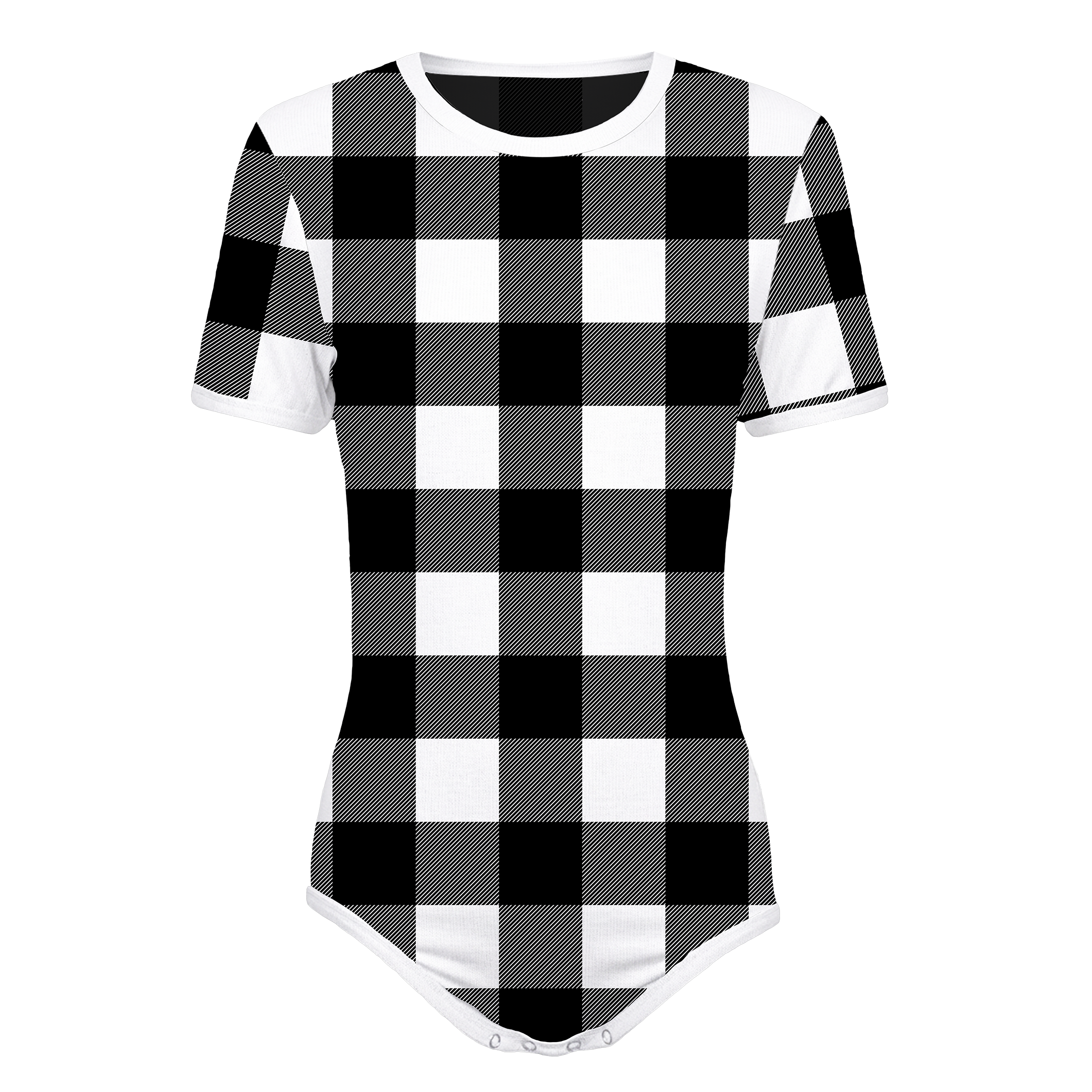 Single Color Plaid Onesie
