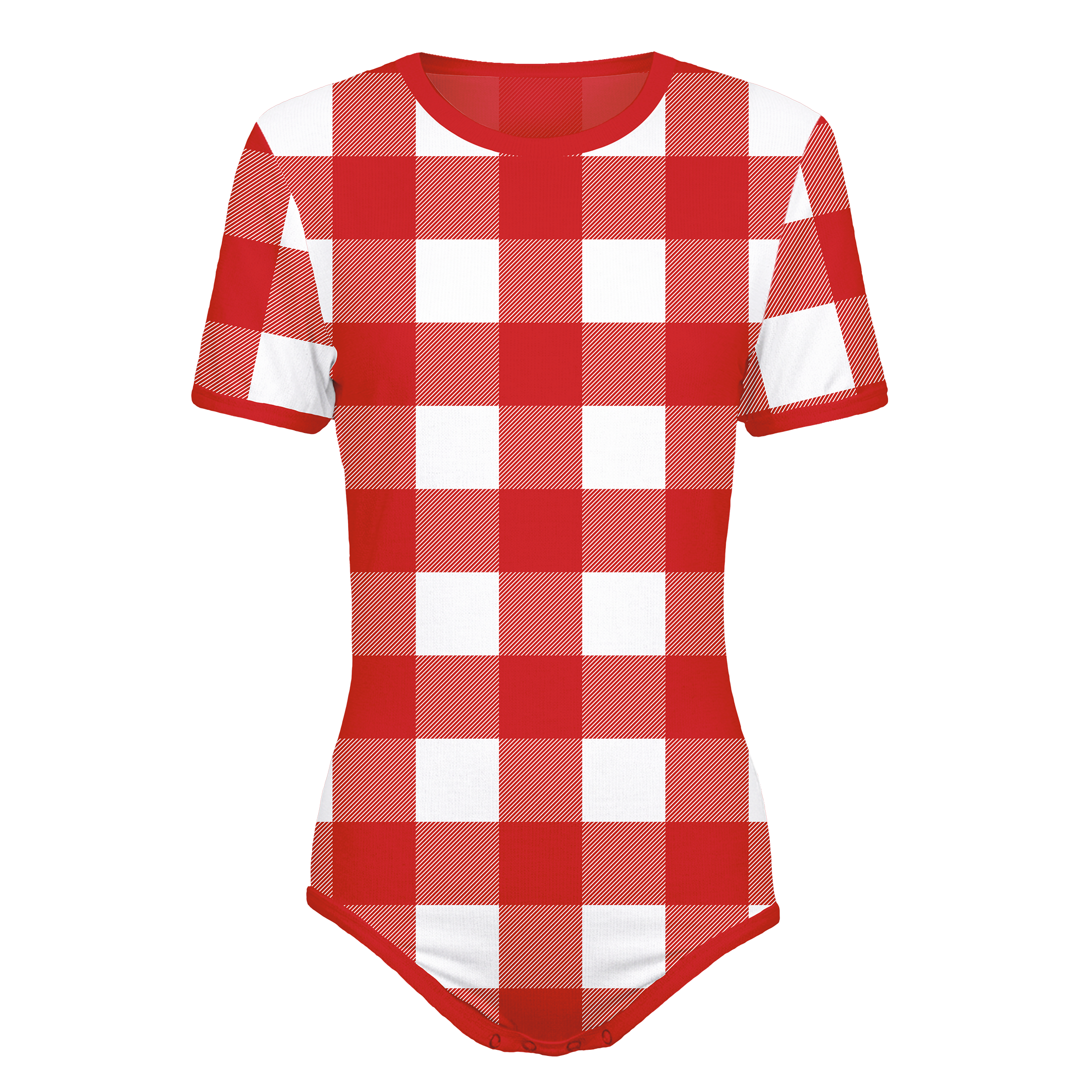 Single Color Plaid Onesie