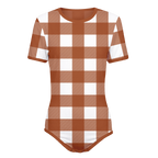 Single Color Plaid Onesie