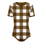 Single Color Plaid Onesie