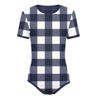 Single Color Plaid Onesie