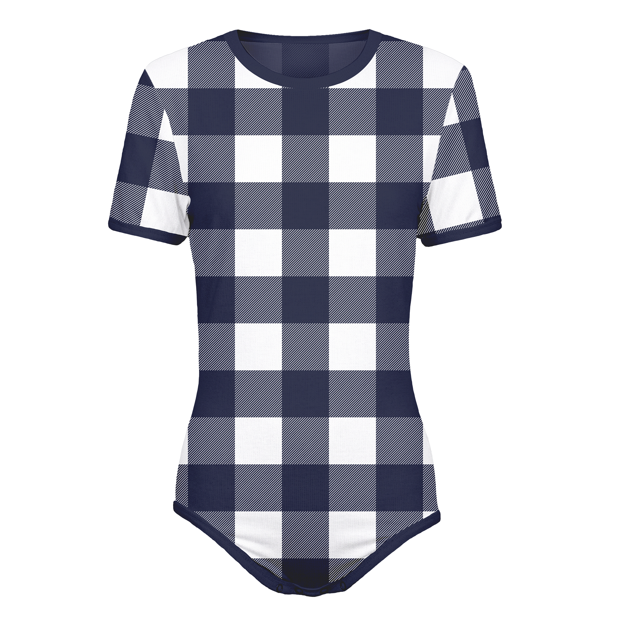 Single Color Plaid Onesie