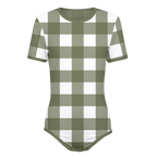 Single Color Plaid Onesie