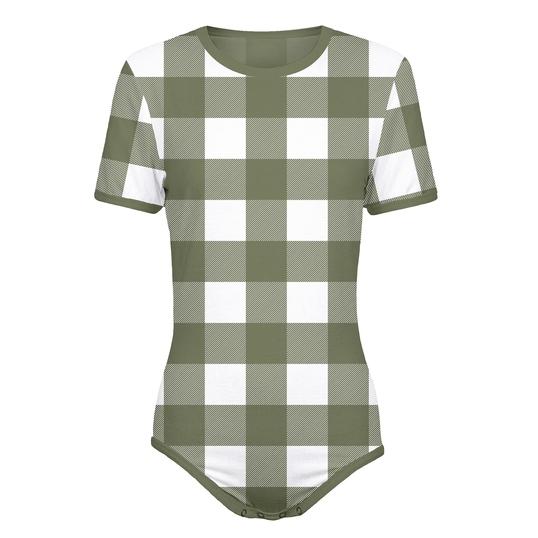 Single Color Plaid Onesie