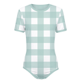 Single Color Plaid Onesie
