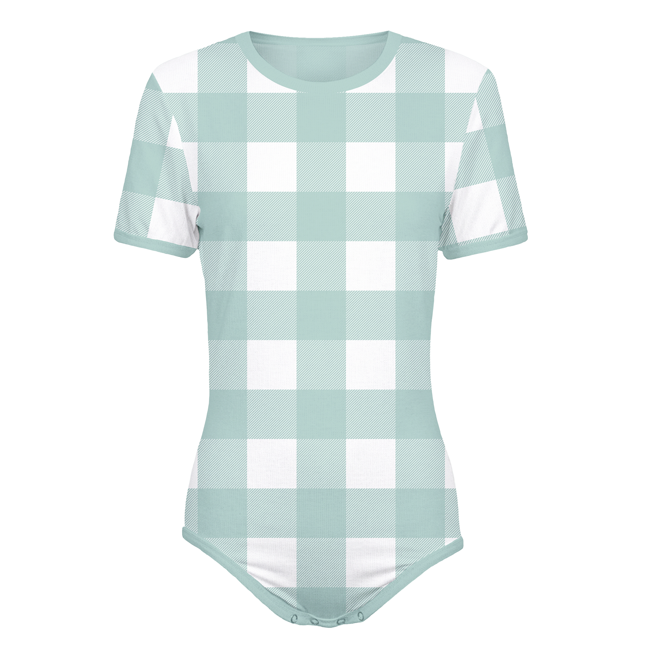 Single Color Plaid Onesie