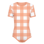 Single Color Plaid Onesie