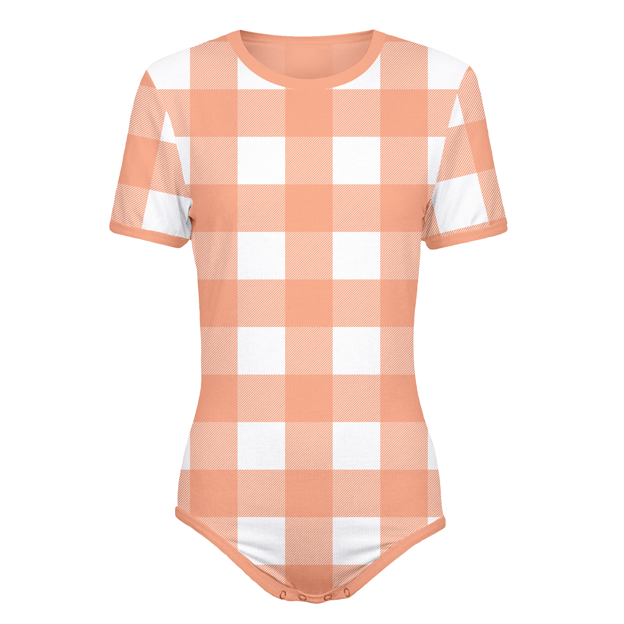 Single Color Plaid Onesie