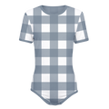 Single Color Plaid Onesie