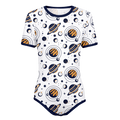Planets Blue and Gold Pattern Onesie