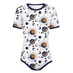 Planets Blue and Gold Pattern Onesie