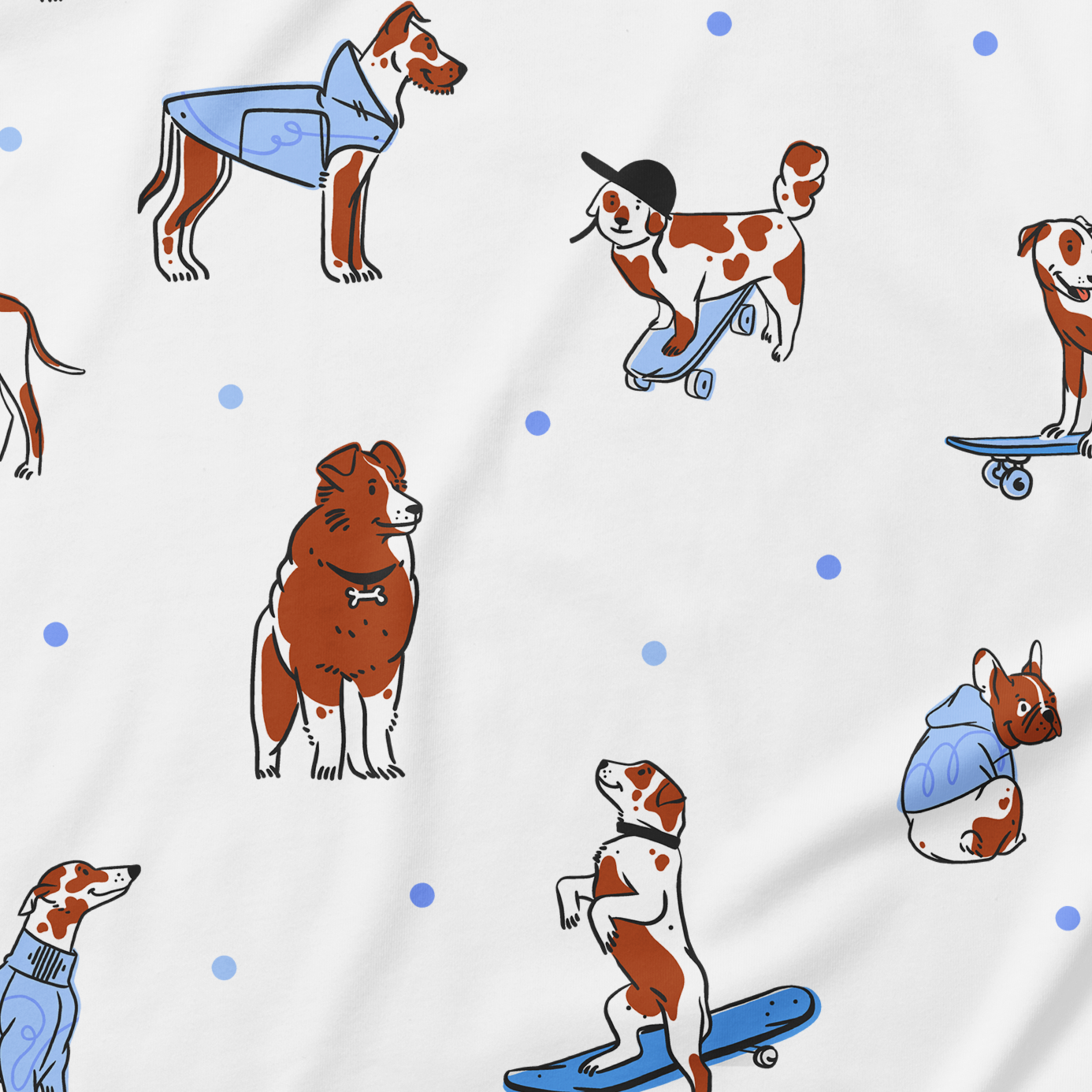 Skateboarding Dogs Onesie