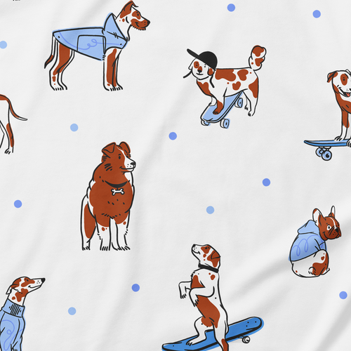 Skateboarding Dogs Onesie