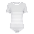 Two-Thirds White Stripes Onesie