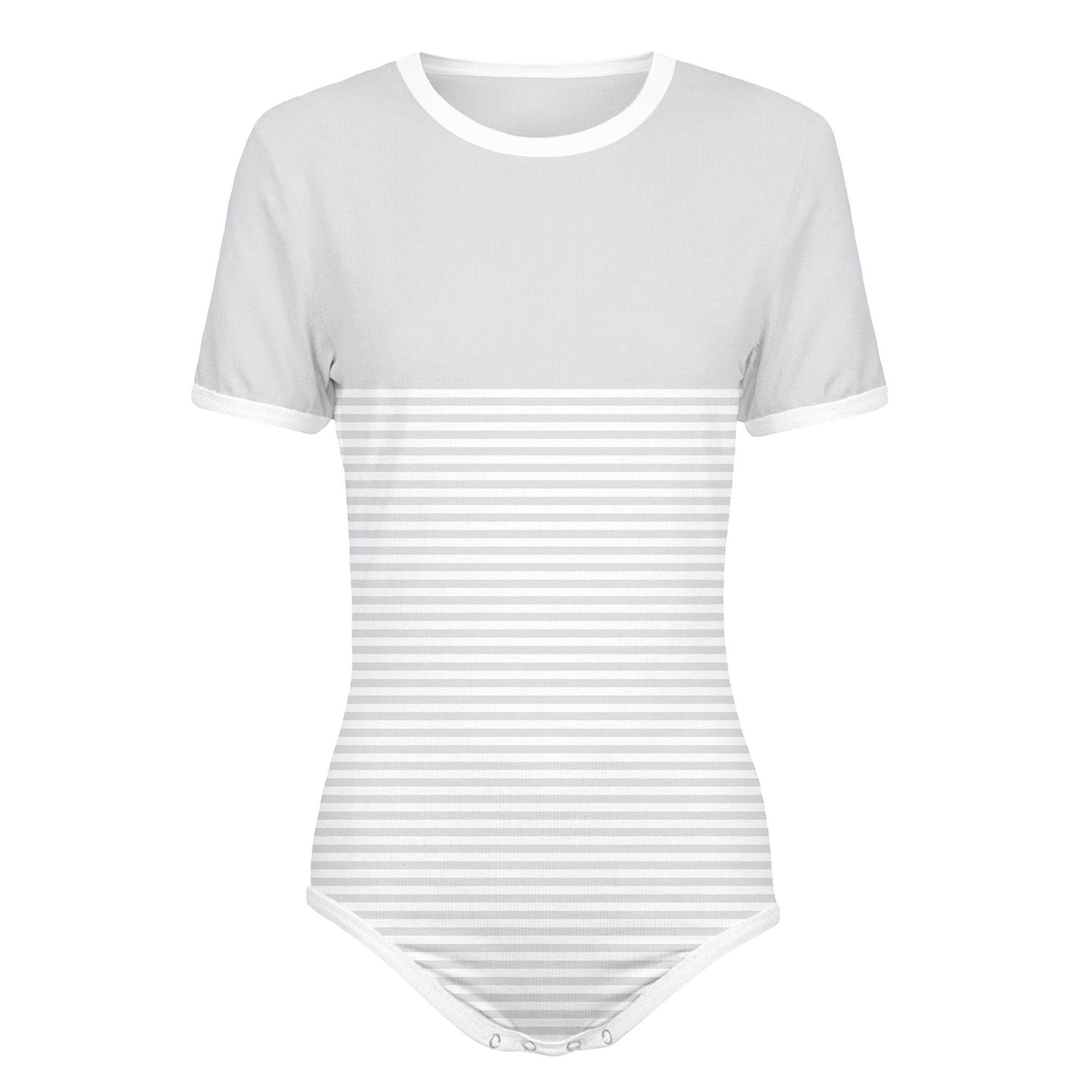 Two-Thirds White Stripes Onesie