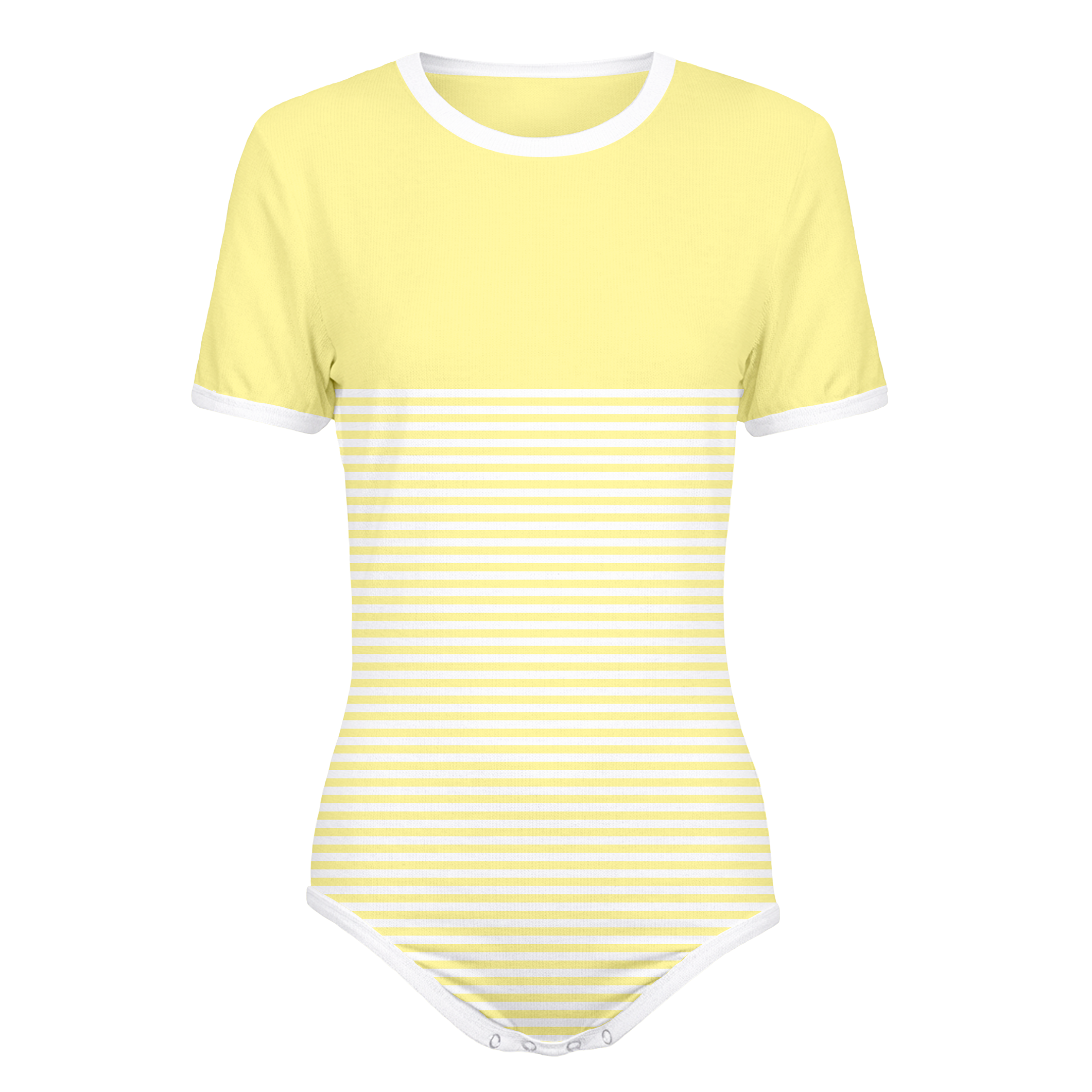 Two-Thirds White Stripes Onesie