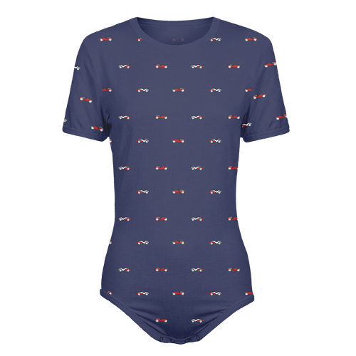 Vintage Race Cars Pattern Onesie