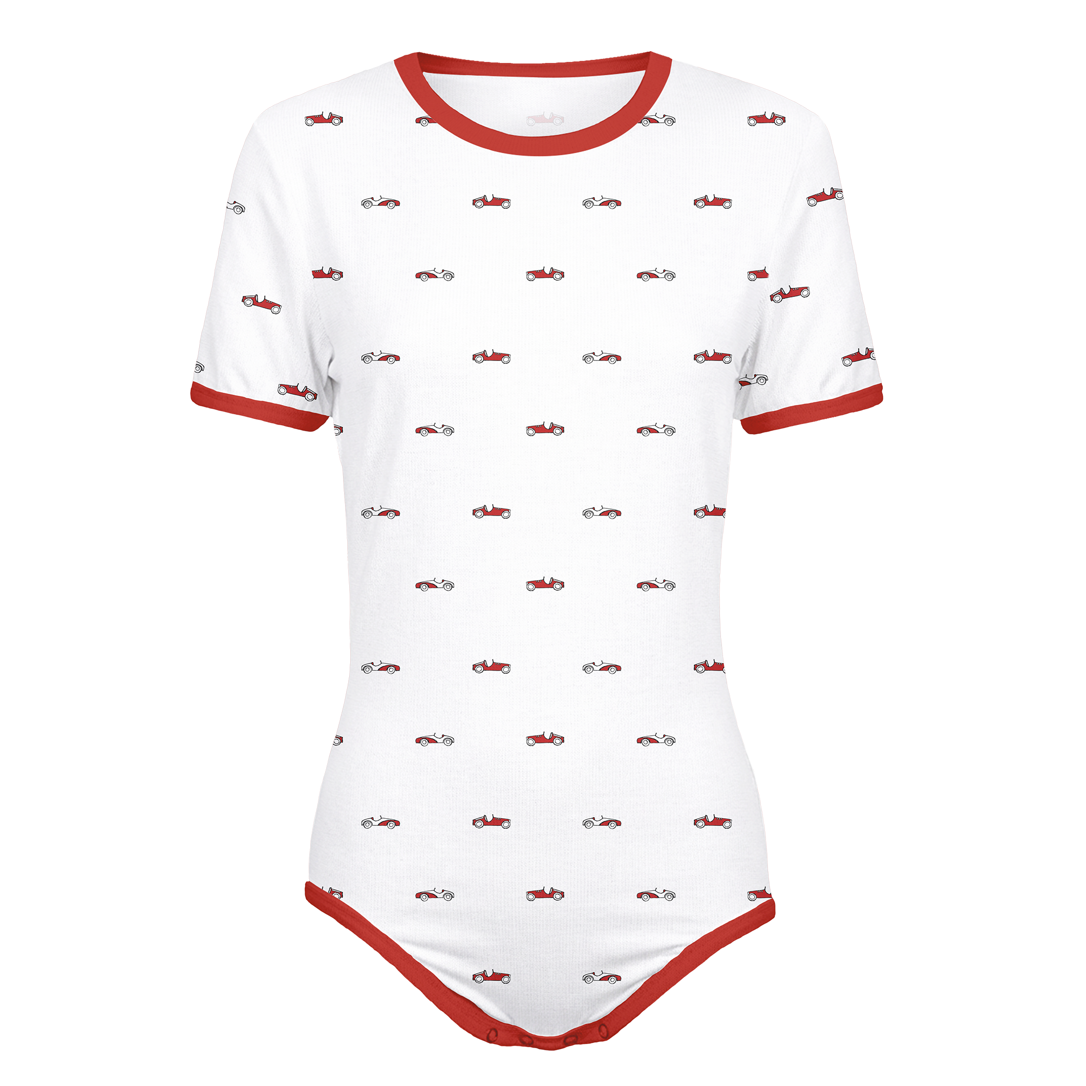 Vintage Race Cars Pattern Onesie