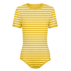 Horizontal White Stripes Onesie
