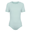 Horizontal White Stripes Onesie