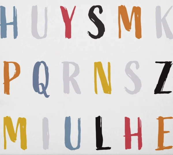 Alphabet Design Fabric Closeup