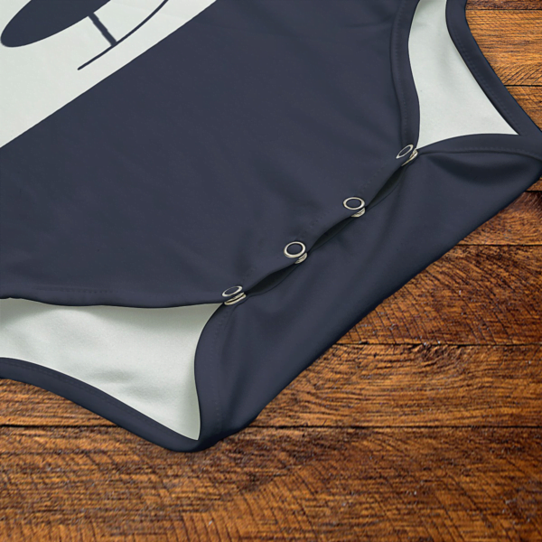 Bear Navy Onesie Snaps Closeup Mockup V1