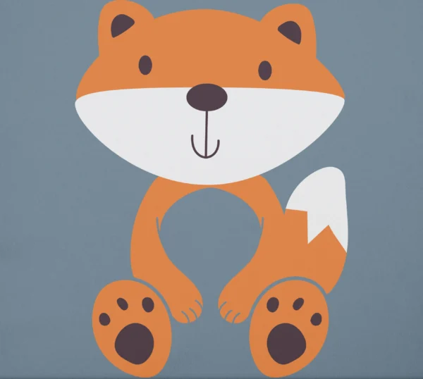 Fox Blue Fabric Closeup