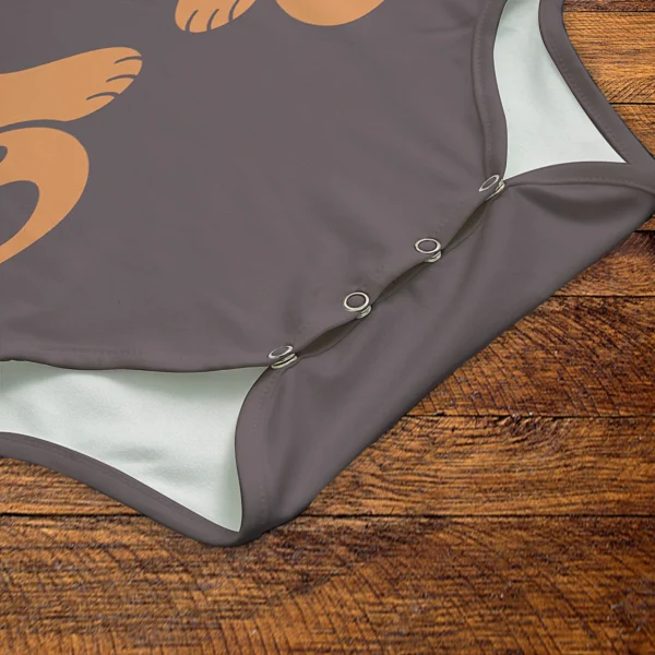 Fox Purple Onesie Snaps Closeup Mockup V1