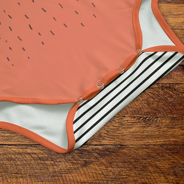 Hedgehog Onesie Snaps Closeup Mockup V1