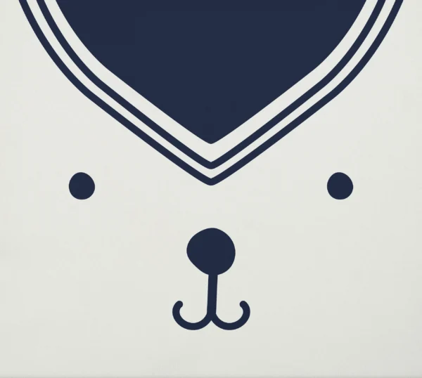 Polar Bear Sailor Fabric Closeup