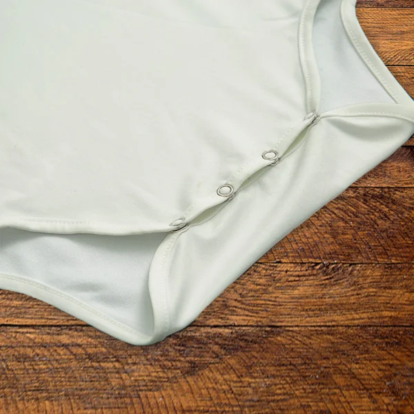 Polar Bear Sailor Onesie Snaps Closeup Mockup V1