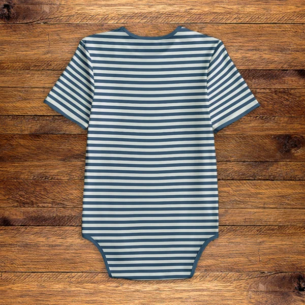 Polar Bear Stripes Onesie Back Mockup V1
