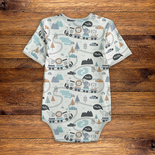 Animal Train Onesie Back Mockup V1