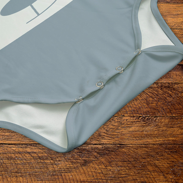 Bear Blue Onesie Snaps Closeup Mockup V1