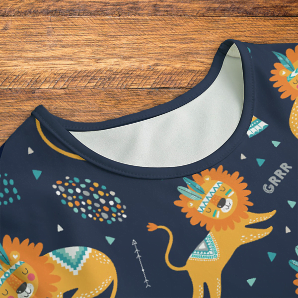 Lost Boy Lion Navy Closeup Mockup V1