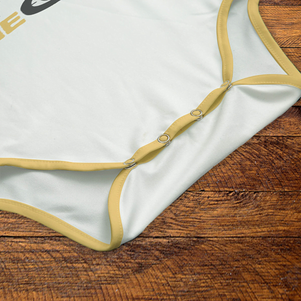 Not Diggin Bedtime White Onesie Snaps Closeup Mockup V1