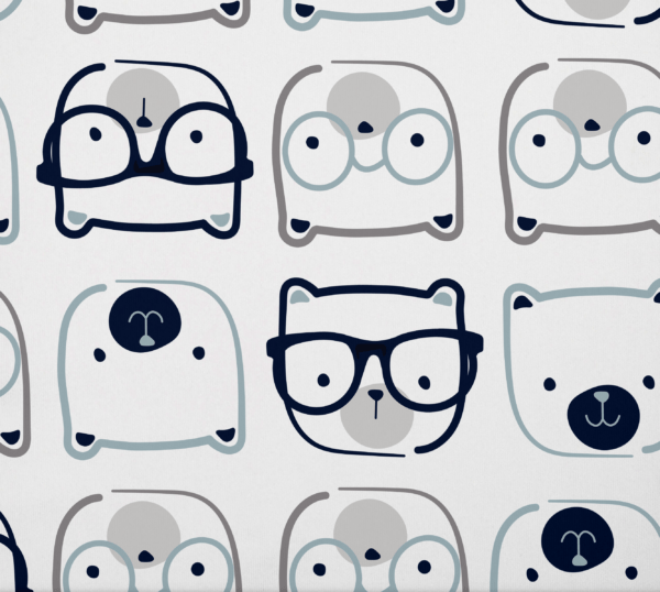 Bear-y Inquisitive Design Fabric Closeup