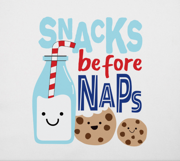 Snacks Before Naps Onesie Fabric Closeup