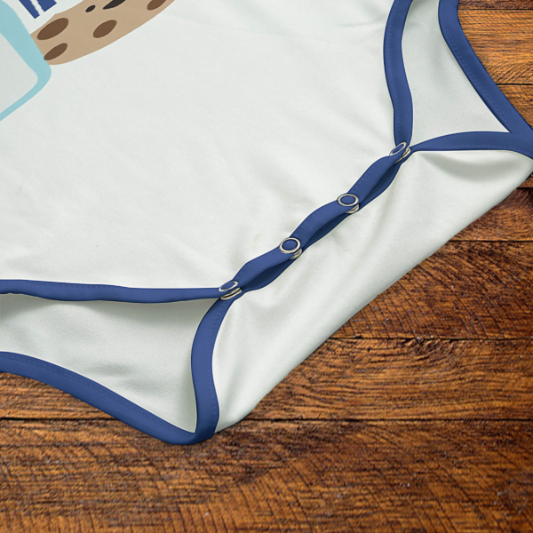 Snacks Before Naps Onesie Snaps Closeup