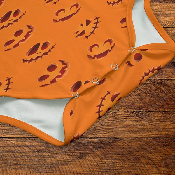 Jack-O Lantern Pumpkin Onesie Snaps