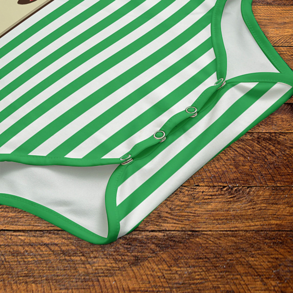 Christmas Reindeer Green Onesie Snaps