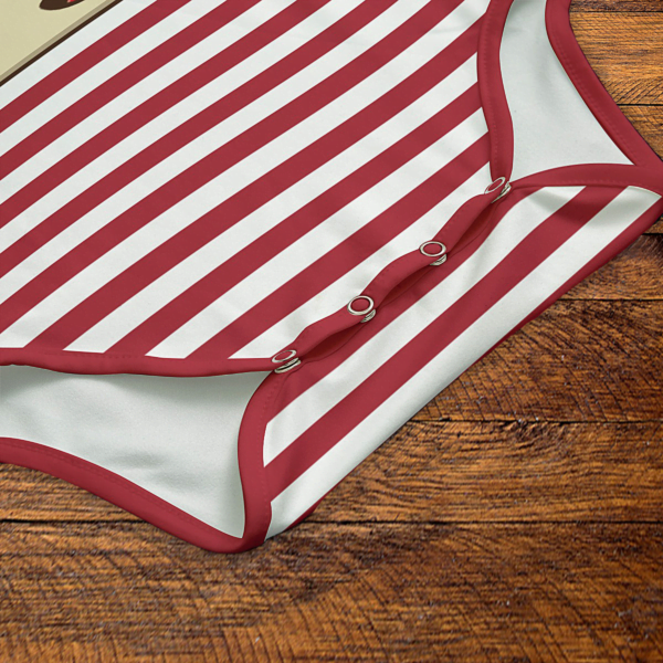 Christmas Reindeer Red Onesie Snaps