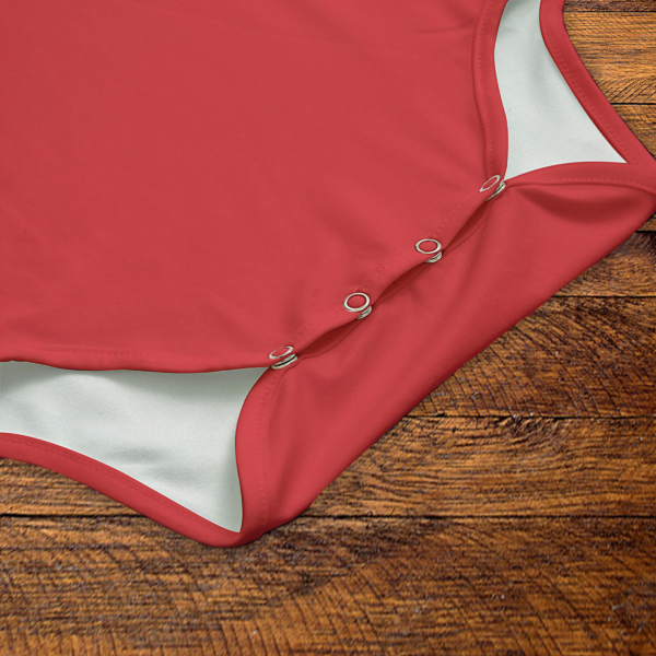 Cool Dude Red Onesie Snaps